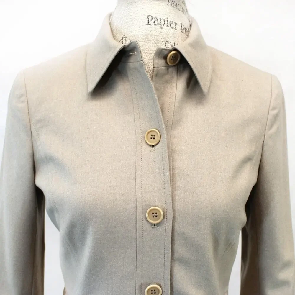 Theory Pants Suit Women's Y2K 100% Wool Quiet Luxury Minimalist Slim Fit Small